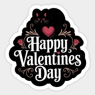 Happy Valentines Day - For Cat Lovers Sticker